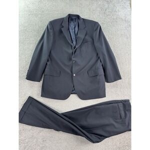 Brooks Brothers Suit 42 R Blue Wool Solid Premium Luxury USA Jacket Pants 40x29